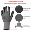 I9 Essentials Micro Foam Nitrile Coated Work Gloves Touch-Screen Compatible, Black&Gray - LARGE, 12PK 100021